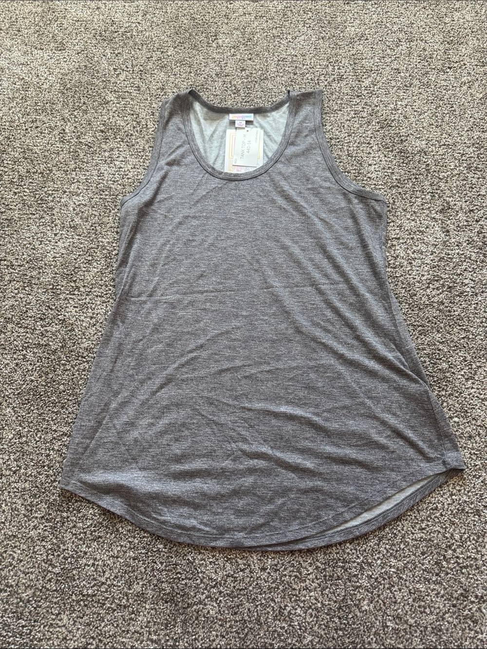 LuLaRoe Gray Scoop Neck Tank Top
